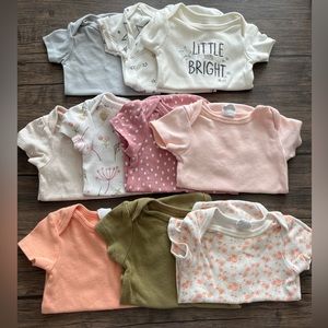 10 piece, onesie, baby girl bundle!